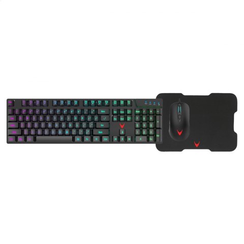 VARR GAMING SET ZESTAW GAMINGOWY KEYBOARD CHERRY R1-R4 + MOUSE 3200DPI PIXART + MOUSE PAD BLACK [45572]