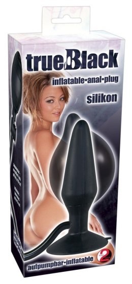 KOREK ANALNY TRUE BLACK INFLATABLE PLUG 13-7169