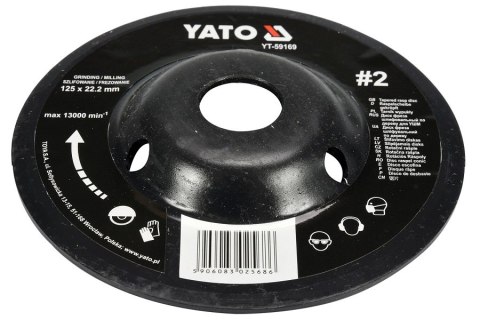 YATO TARNIK WYPUKŁY 125mm NR2 YT-59169