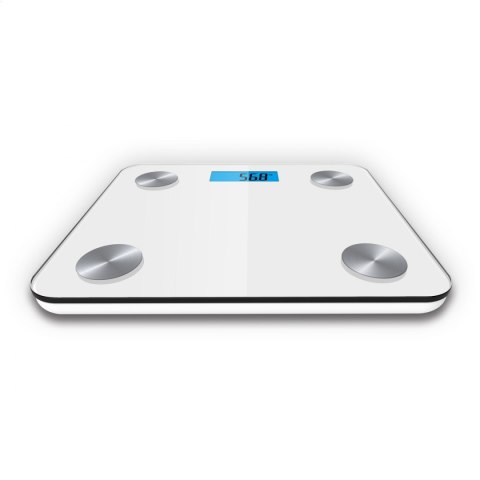 PLATINET WAGA BATHROOM SMART BODY SCALE 180KG 28x28CM WITH APP BLUETOOTH WHITE 44839