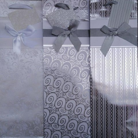 Torebka ozdobna złocona z kokardą PL-13KZ butelka