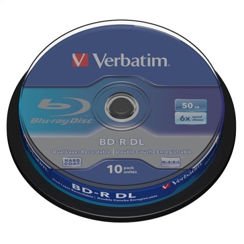 VERBATIM BD-R DL BLU-RAY 50GB 6X DOUBLE LAYER CAKE*10 43746