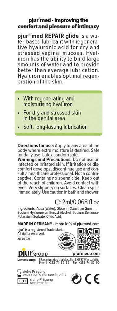 LUBRYKANT PJUR MED REPAIR GLIDE 100 ML 13-2783