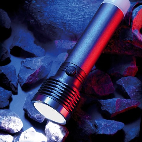 PLATINET TORCH FLASHLIGHT LATARKA ALUMINIUM 3W GREY [45772]