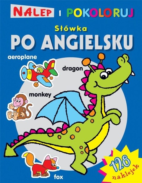 Nalep i pokoloruj. Słówka po angielsku