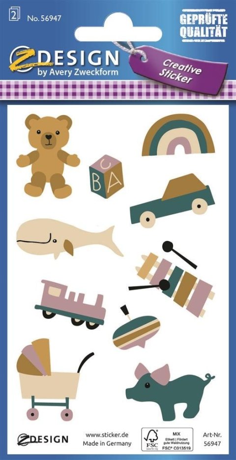 Naklejki papierowe - zabawki