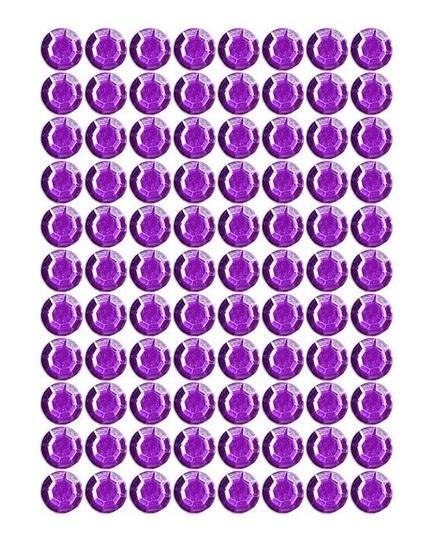 Dżety samoprzylepne fioletowe 8mm 88szt