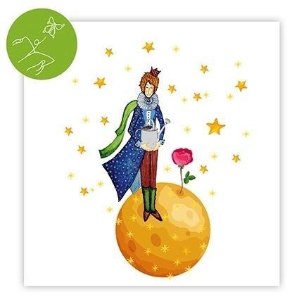 Karnet kwadrat z latającym motylkiem Mały Książę