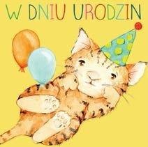Karnet kwadrat CL4215_PO Urodziny Kotek