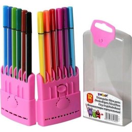 Flamastry trójkątne 12 kolorów mix