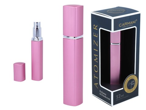 Atomizer - pojemnik karbowany na perfumy/wodę/odświeżacz twarzy/płyn antybakteryjny - różowy