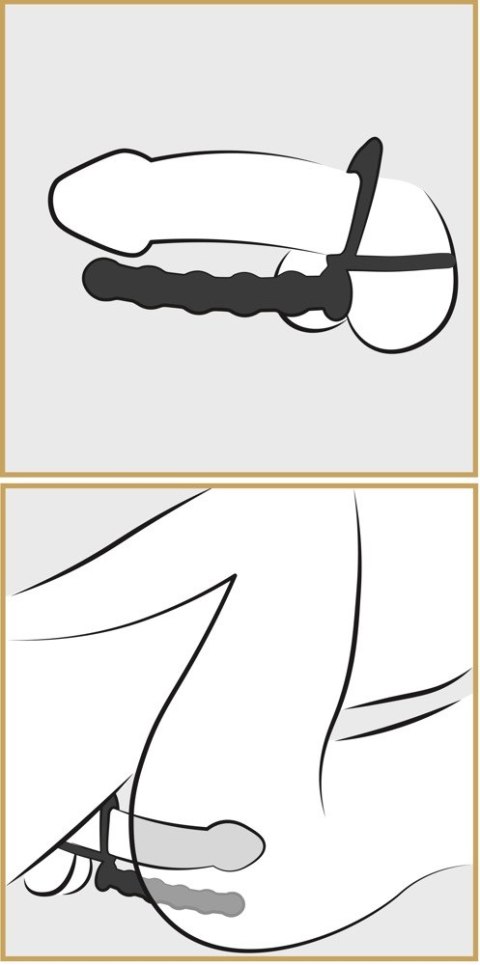 Black Velvets Cock & ball ring 13-7796