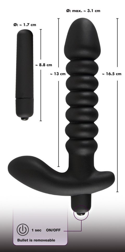MASAŻER PROSTATY BLACK VELVETS VIBRATING 13-2212