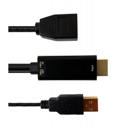 Adapter TECHLY ICOC HDMI-DP12A HDMI - DisplayPort + USB