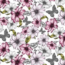 Karnet Swarovski kwadrat CL0410 Etniczne kwiaty