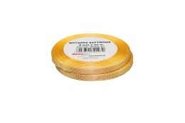 Wstążka satynowa w kropki beżowa 6mmx22m (2szt)