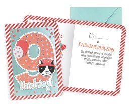 Karnet B6 Urodziny 9 chłopiec