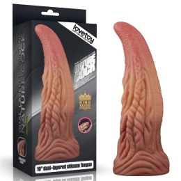 DILDO 10'' DUAL LAYERED PLATINUM SILICONE TONGUE 24-0228