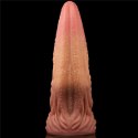 DILDO 10'' DUAL LAYERED PLATINUM SILICONE TONGUE 24-0228