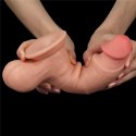 DILDO 7.8'' SLIDING SKIN DUAL LAYER DONG - WHOLE TESTICLE 24-0220