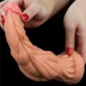 DILDO 9.5'' DUAL LAYERED PLATINUM SILICONE COCK - FLESH 24-0230