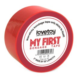 TAŚMA MY FIRST NON STICKY BONDAGE TAPE RED 24-0188