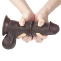 7.8'' SLIDING SKIN DUAL LAYER DONG - WHOLE TESTICLE 24-0307