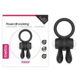 PIERŚCIEŃ POWER CLIT SILICONE COCKRING CZARNY 24-0292