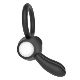 PIERŚCIEŃ POWER CLIT SILICONE COCKRING CZARNY 24-0292