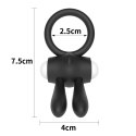 PIERŚCIEŃ POWER CLIT SILICONE COCKRING CZARNY 24-0292