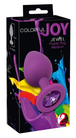 KOREK ANALNY COLORFUL JOY JEWEL PURPLE PLUG 13-1729