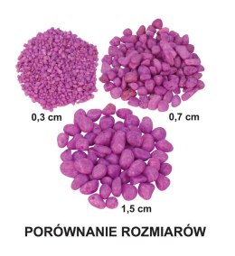 Żwirek do akwarium Happet fluor róż 0.7cm 0.5kg