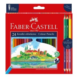 Kredki ołówkowe Wawel 24 kol + 3 FABER CASTELL