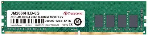 Pamięć TRANSCEND (UDIMM\DDR4\8 GB\2666MHz\1.2V\Single)