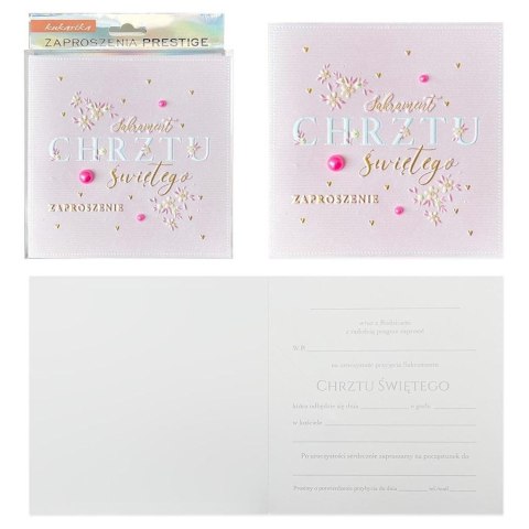 Zaproszenie Chrzest 5szt