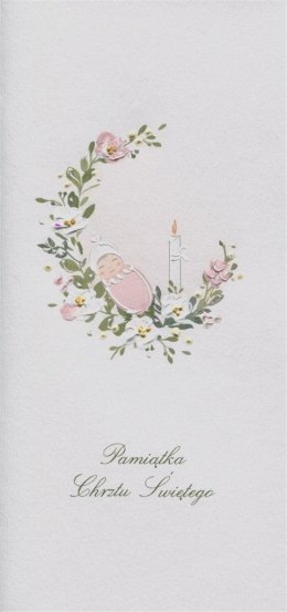 Karnet Chrzest DL C21 - Niemowlę dziewczynka
