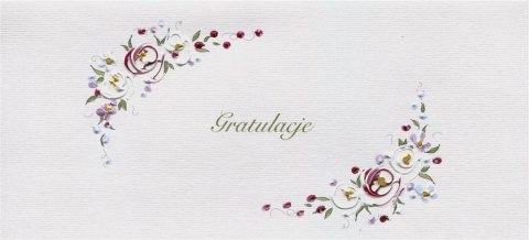 Karnet Gratulacje DL G08 - Kwiaty