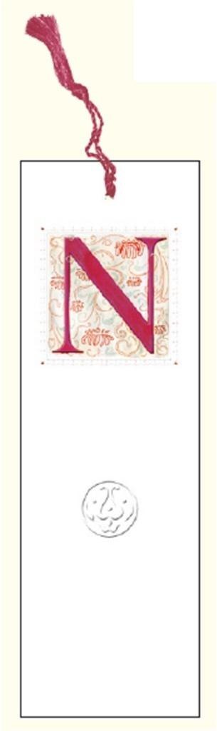 Zakładka do książki z anagramem Litera N