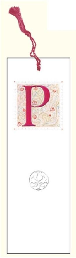 Zakładka do książki z anagramem Litera P