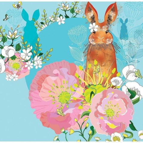 Karnet Swarovski kwadrat CL0717 Królik