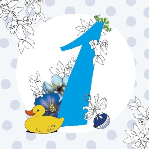 Karnet Swarovski kwadrat CL1429 Roczek chłopiec