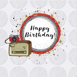 Karnet Swarovski kwadrat CL0216 Urodziny radio