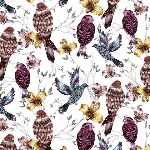 Karnet Swarovski kwadrat CL0412 Etniczne ptaki