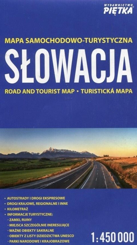 Słowacja 1:450 000 mapa samochodowa PIĘTKA