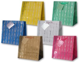 Torebka ozdobna złocona PL-5Z midi ROMBY