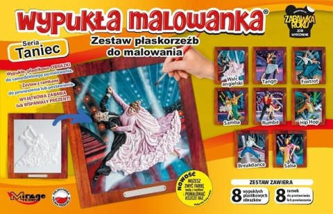 Wypukła malowanka - Taniec Zestaw 8 wzorów