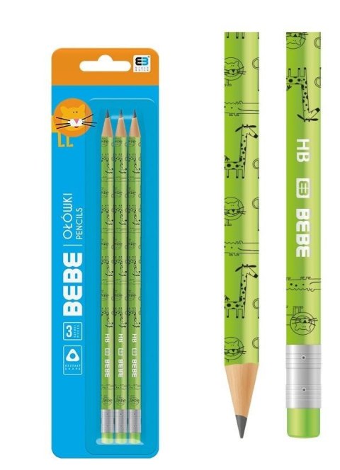 Ołówek 3szt Bebe Kids