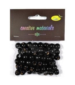 Koraliki drewniane czarne 10mm 25g