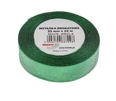 Wstążka brokatowa zielona 25mmx22m