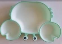 Talerz krab premium miętowo-biały